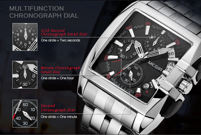 MEGIR Men's Luxury Stainless Steel Quartz Watch - Image 6