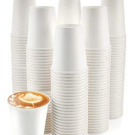 8oz Disposable White Paper Cup